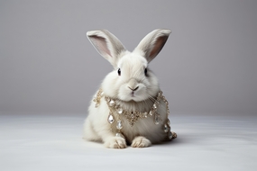 可爱呆萌宠物兔摄影图片